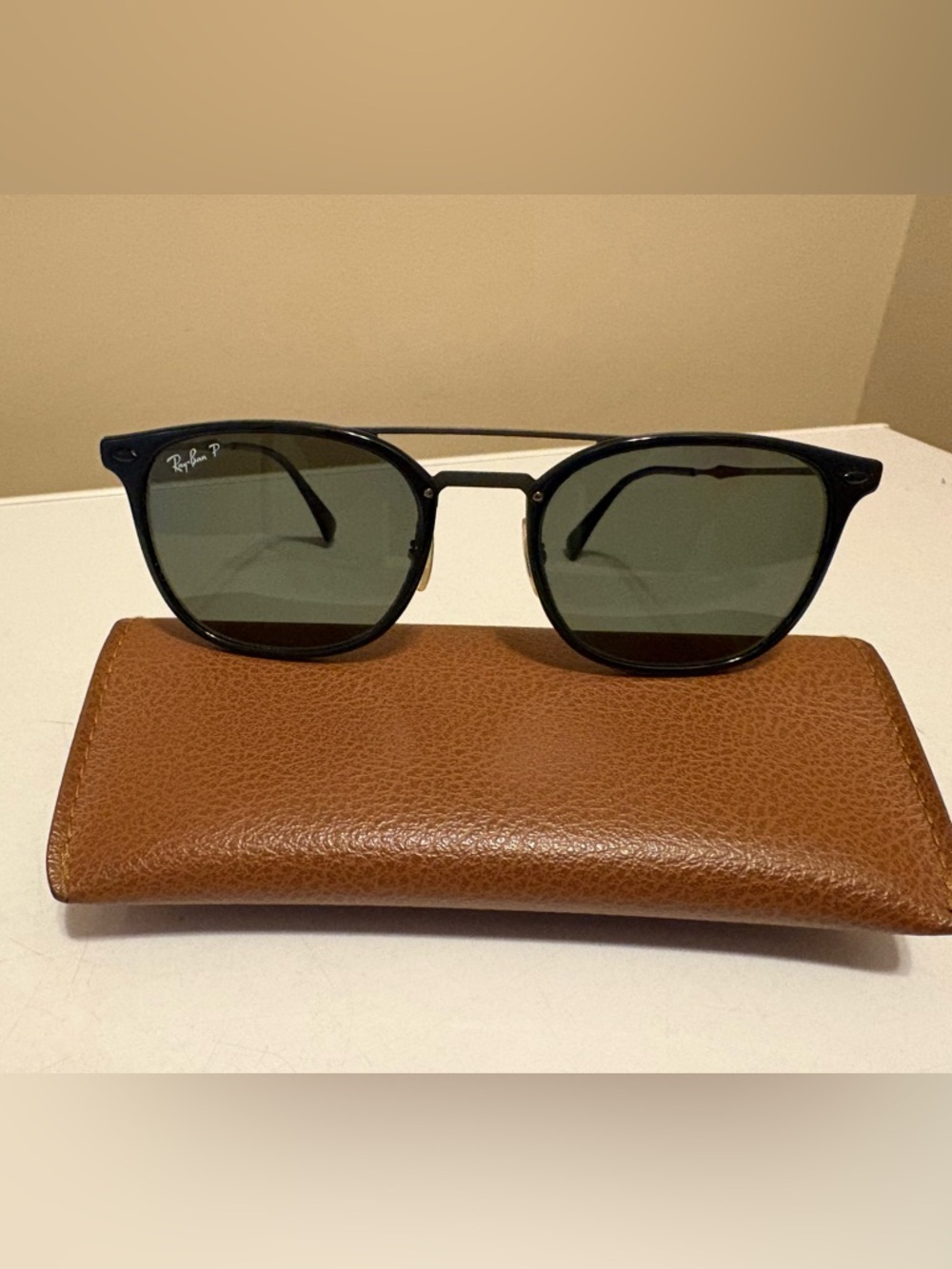 Ray-Ban Black Frame Sunglasses with Gray Lenses